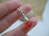 Clavicle Necklace - Dainty Seaham Sea Glass Pendant On Sterling Silver 2