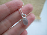 Clavicle Necklace - Dainty Seaham Sea Glass Pendant On Sterling Silver 2