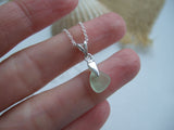 Clavicle Necklace - Dainty Seaham Sea Glass Pendant On Sterling Silver 2