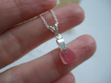 Clavicle Necklace - Dainty Seaham Sea Glass Pendant On Sterling Silver 2