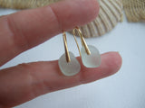 Gold Waterdrops - Sea foam sea glass