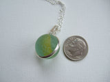 Marble necklace - Yellow cat's eye 2