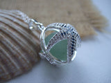 Sea Glass Marble Locket - Sparkly Star Fish & Codd Beach Found Marble, Starfish