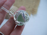 Sea Glass Marble Locket - Sparkly Star Fish & Codd Beach Found Marble, Starfish
