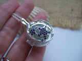 Sea Glass Marble Locket - Sparkly Star Fish 2 & Beach Found Codd Marble