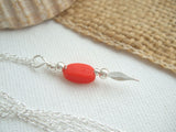 red sea glass bead necklace scottish