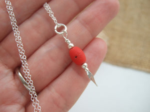 red beach bead necklace