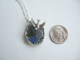 Birds Nest Pendant - Mixed sea glass