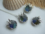 Birds Nest Pendant - Mixed sea glass