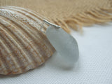 Scottish TV Screen Sea Glass Pendant - Grey Beach Glass, Sterling
