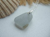 Scottish TV Screen Sea Glass Pendant - Grey Beach Glass, Sterling