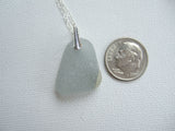 Scottish TV Screen Sea Glass Pendant - Grey Beach Glass, Sterling