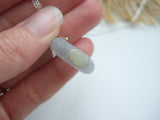 Scottish TV Screen Sea Glass Pendant - Grey Beach Glass, Sterling