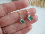 Seaham Sea Glass Multi Layered Green Hook Earrings