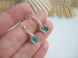 Seaham Sea Glass Multi Layered Green Hook Earrings