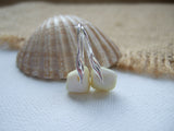 Wave Earrings - Yellow Milk Sea Glass From Seaham 2