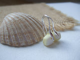 Wave Earrings - Yellow Milk Sea Glass From Seaham 2