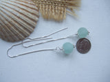 Sea Glass Codd Marble Romantic Threader Earrings