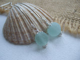 Sea Glass Codd Marble Romantic Threader Earrings