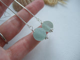 Sea Glass Codd Marble Romantic Threader Earrings