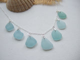 japan sea glass necklace sea foam