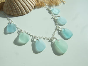 pastel sea glass necklace japan beach glass