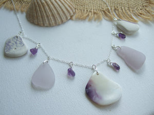 Wampum Purple Necklace