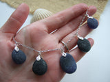 secret sea glass necklace blue and green