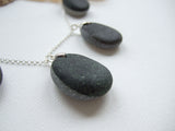 Seaham Secret Sea Glass Necklace - Layered Dark Sea Glass