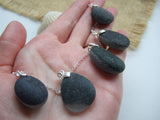 Seaham Secret Sea Glass Necklace - Layered Dark Sea Glass