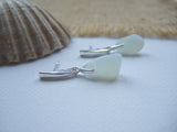 Minimalist Studs- Opalescent sea glass