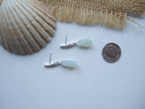 Minimalist Studs- Opalescent sea glass