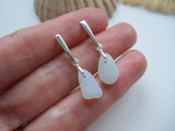 Minimalist Studs- Opalescent sea glass