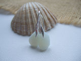 Waves - Opalescent sea glass earrings, opaque