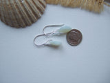 Waves - Opalescent sea glass earrings, opaque
