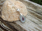 Dusty Purple Seaham Multi Sea Glass Pendant Leaf Design