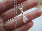 pink white davenport petite sea glass pendant