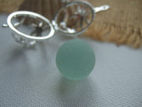 Sea Glass Marble Locket - Palm Trees