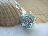 Turquoise Sea Glass Marble Fish