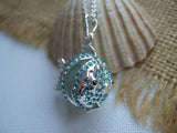 Turquoise Sea Glass Marble Fish