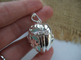 Sea Glass Marble Locket - Heart Shaped Locket With Dolphins