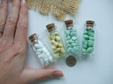 SPECIAL - Bottled Seaham Milk Sea Glass - Set of 4