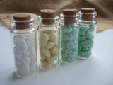 SPECIAL - Bottled Seaham Milk Sea Glass - Set of 4