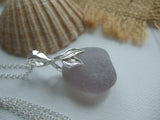 Mermaid Grey Necklace - Scottish Sea Glass and Sterling Silver