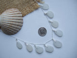 Mermaids Tears - Sea Glass Necklace White, sterling silver