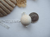 Beach Found Clay Marble, Victorian Sea Marble Sterling Silver