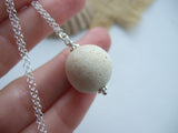 beach found clay marble necklace