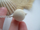 Beach Found Clay Marble, Victorian Sea Marble Sterling Silver