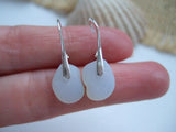 lever back earrings with opalite sea glass from seaham