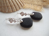 Seaham Secret Magenta Purple Sea Glass Earrings - Geometric